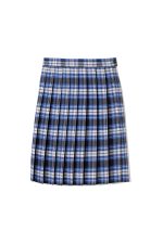 At The Knee Plaid Pleated Skirt