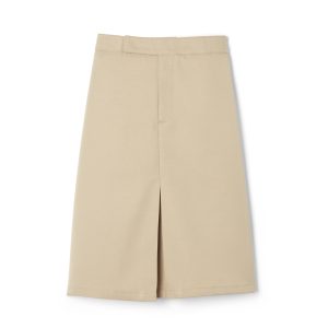 Below The Knee Kick Pleat Skirt