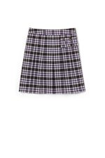 Plaid Pleated Two-Tab Skort