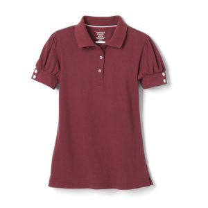 Short Sleeve Jersey Polo with Rhinestone Buttons – FINAL SALE
