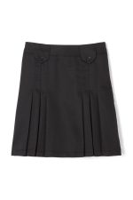 Above The Knee Front Pleated Skirt with Tabs