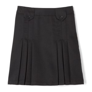 Above The Knee Front Pleated Skirt with Tabs