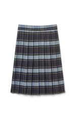 Below The Knee Plaid Pleated Skirt