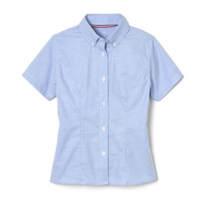 Short Sleeve Fitted Oxford Shirt (Feminine Fit)