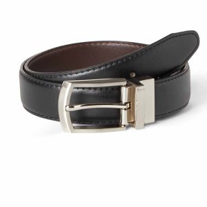 Black/Brown Reversible Leather Belt