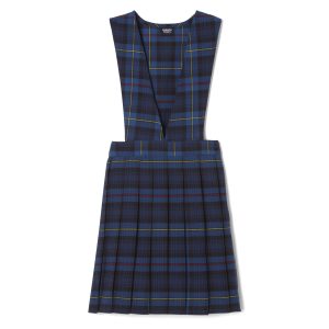 V-Neck Pleated Plaid Jumper – FINAL SALE