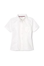 Adult Short Sleeve Oxford Blouse with Princess Seams – FINAL SALE