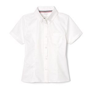 Adult Short Sleeve Oxford Blouse with Princess Seams – FINAL SALE