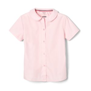 Pink Short Sleeve Peter Pan Blouse – FINAL SALE